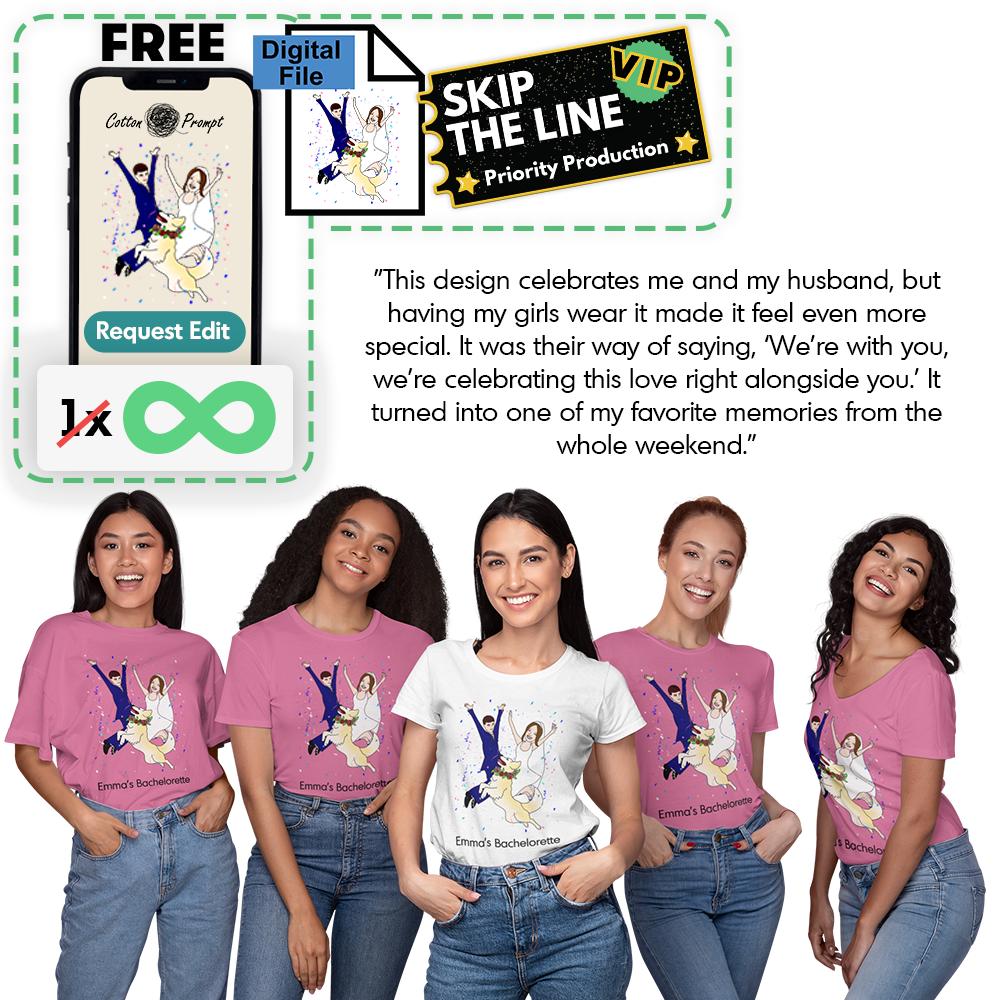 PromptTee™ Group Pack - 3-10x Unisex T-Shirts