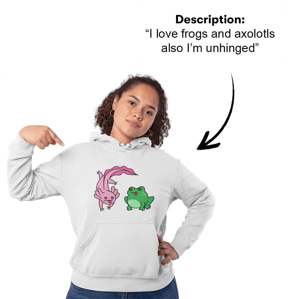 PromptPrintHoodie™ - Print Your Design on A Unisex Hoodie