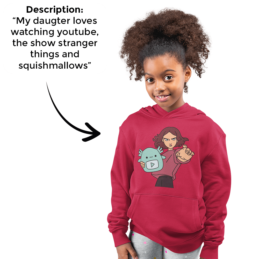 PromptKidsHoodie™ - Kids Custom Unisex Hoodie
