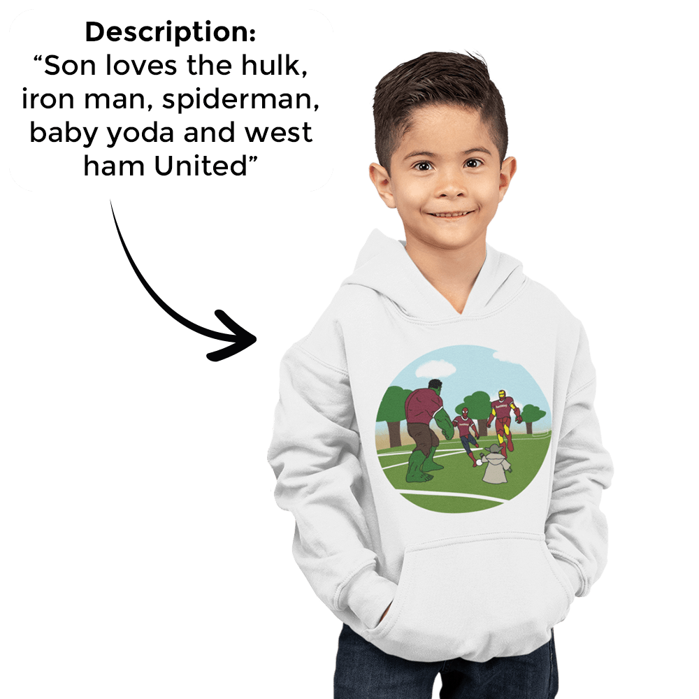 PromptKidsHoodie™ - Kids Custom Unisex Hoodie
